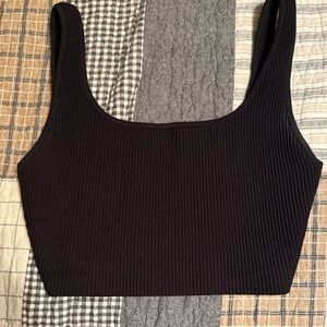 Aritzia Babaton - Black Ribbed Women's Top